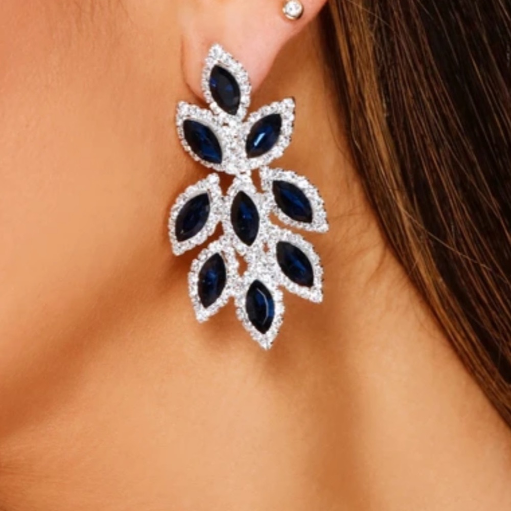 Rhinestone Earrings - Picture 2 of 2